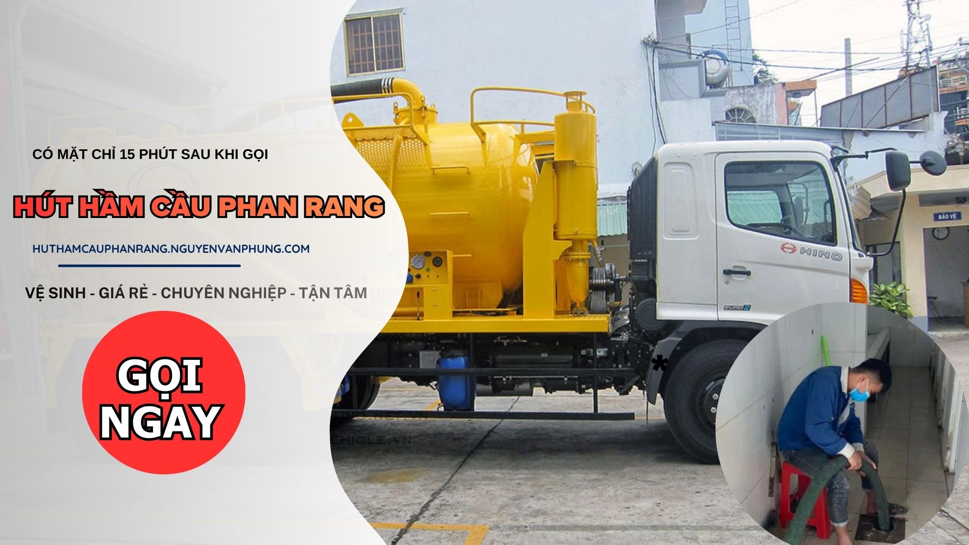 dịch vụ hút hầm cầu Phan Rang gọi ngay là có