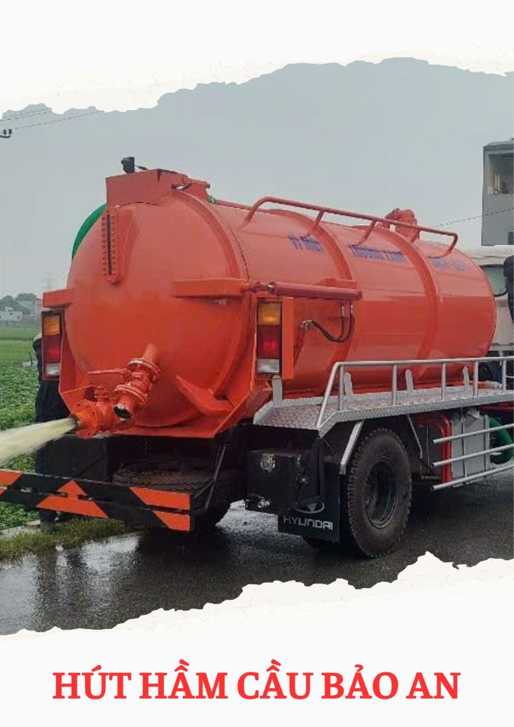 Xe hút hầm cầu công nghệ chân không hiện đại không đục phá tại phường Bảo An